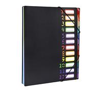 Trieur Extensible, Trieur Accordéon 12 Compartiments A4 Chemise Papier Administratif, Organisateur de Document pour L'école de Bureau à Domicile