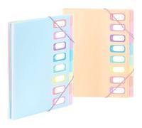 Trieur extensible Viquel Rainbow Pastel 8 compartiments et porte-étiquette Modèle aléatoire Multicolore G