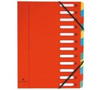 Exacompta Trieur HARMONIKA Réf.5312E – 12 comp., fenêtres découpées, élastiques, dos extensible, A4