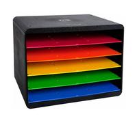 Trieur HORIZON 5 compartiments arlequin Exacompta