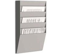 Trieur horizontal 6 cases A4, coloris gris - Dimensions L31,1 x H50,2 x P7,9 cm G