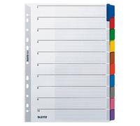 Trieur - LEITZ - 1-10 - Blanc et gris - Format A4 - 10 intercalaires - Perforations renforcées