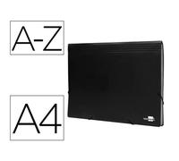 Trieur Liderpapel Polypropylene A4 210x297 Mm 700 Microns 13 Compartiments Fermeture Elastique Coloris Noir Opaque