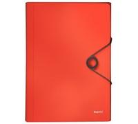 Trieur ménager Solid, A4, PP, 6 compartiments, rouge