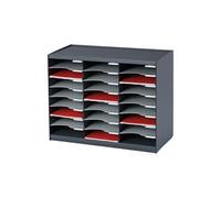 Paperflow Meubles à cases 802.11 Trieurs 24 cases superposable/juxtaposable en polystyrène Anthracite