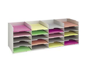 Trieur multicases largeur 90 cm gris