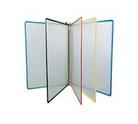 Trieur mural de référence, présentoir de catalogue, 5 sections de panneau double face, porte-documents mural, format A4, affiche, livre à rabat, PVC + métal, support de présentation transparent, L23*