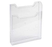 Exacompta Distributeur de prospectus Réf. 65058D A5 vertical 1 compartiment 26 mm mural transparent
