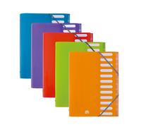 Trieur Oxford school life a4 12positions polypro translucide assorti