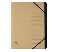 Trieur - PAGNA - 40061-11 - 12 compartiments - Papier kraft - Élastique noir