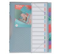Trieur plastique Esselte ColourBreeze 12 divisions format A4