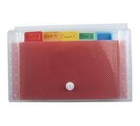 Trieur pocket 6 compartiments - EXACOMPTA - 55498E - Lot de 5 - Polypropylène cristal - 11x18 cm