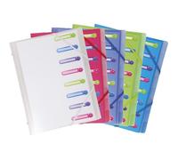 Trieur polypropylène - EXACOMPTA - 56189E - Lot de 10 - 8 compartiments - Couleurs assorties