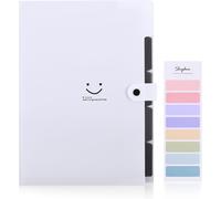 Trieur,Trieur Document, Trieur 5 Compartiments A4, Porte Vue, Range Document,Classeur Fiche Bristol Classeur Budget(Blanc)