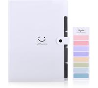 Trieur,Trieur Document, Trieur 5 Compartiments A4, Porte Vue, Range Document,Classeur Fiche Bristol Classeur Budget(Blanc)