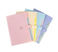 Trieur Valisette, Accordéon Classeur Pochettes Porte-documents avec 5 Compartiments en Format A4 Haute Capacité Document Porte Dossier Bureau Portable Extensible pour Bureau, 4 Pack