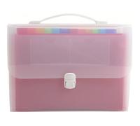 Exacompta Trieur valisette 55698E - 24 compartiments, PP, poignée rigide, A4 cristal