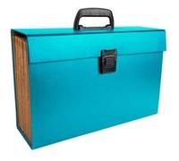 Exacompta Trieur valisette 58420E – 20 compartiments, bouton poussoir, couleurs aléatoires