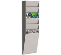 trieur vertical 6 cases A4, coloris gris - Dimensions L23,6 x H71,2 x P8,3 cm G