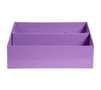 EXACOMPTA - Réf.67964D - Trieur vertical/porte-lettres de 3 compartiments en carton Aquarel - Dimensions 250x100x140 mm - Compatible avec des enveloppes format DL et C6 - Couleur Mauve