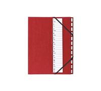 Trieurs luxe onglets métal 12 divisions - bordeaux