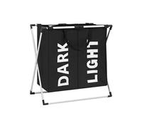 VidaXL Trieuse à linge à 2 sections Noir