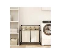 vidaXL Trieuse à linge avec 4 sacs Crème Acier Beige G