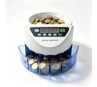 Trieuse de Pièces Électrique pour Commerces | Compteuse de Monnaie Rapide avec Grand Bac de Récapitulation et Écran Numérique pour Gestion de Caisse(GBP)