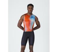 Trifonction Castelli Free San Remo 3 Rosso Corsa sans manches orange bleu - S