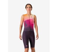 Trifonction Castelli Free San Remo 3 Rosso Corsa sans manches violet orange femme - L
