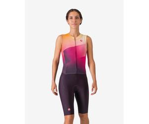 Trifonction Castelli Free San Remo 3 Rosso Corsa sans manches violet orange femme - M