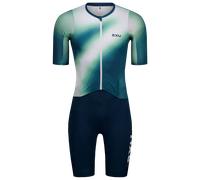 Trifonction 2XU Aero Hex manches courtes bleu vert - M