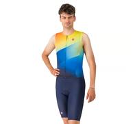 Castelli Free San Remo 3 Sleeveless Race Suit Multicolore XL Homme Belgian Blue / Multicolor / Orange