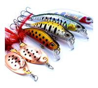 trifyd ® - Leurres de pêche à la Truite et cuillères tournantes, Le Pack de 6 leurres de pêche