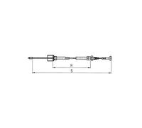 TRIGANO Câble de Frein Alko 1637-2051 - 2361 - Longueur 1430mm - sans démontage