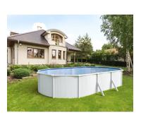 Aléo by Trigano Piscine en métal hors-sol ovale 7,9 x 4,85 m + accessoires - Saphir - PI5135