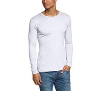 Trigema Langarm-Shirt - T-shirt à manches longues - Homme - Blanc - Small (Taille fabricant: S)