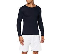 Trigema Langarm-Shirt - T-shirt à manches longues - Homme - Bleu - Small (Taille fabricant: S)