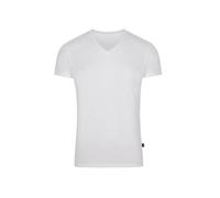 Trigema T-Shirt en V uni pour Homme, Blanc (001), S