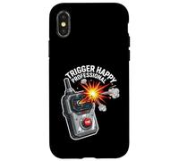 Trigger Happy Professional Funny Remote Fire Button Coque pour iPhone X/XS