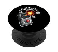 Trigger Happy Professional Funny Remote Fire Button PopSockets PopGrip Adhésif