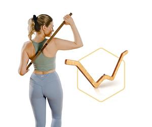 TRIGGERBOW Masseur Trigger Point | Auto Massage Profond pour Nuque, Épaules, Pieds et Dos | Baton de Massage en Bois Portable | Soulagement de Douleur Musculaire et Tissulaire pour Hommes et Femmes