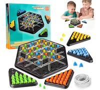 Triggle Jeu Élastique Jeu De Triangle En Chaîne Échecs Triangulaires En Chaîne Interactifs Jeux De Société Famille Favorisant L'agilité Mentale Convient Aux Enfants Et Aux Réunions De Famill[Z2196]