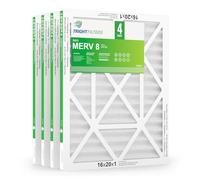 TRIGHTFILTERS MERV 8 Lot de 4 filtres à air plissés pour climatiseur CVC, durables et légers 40,6 x 50,8 x 2,5 cm