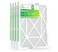 TRIGHTFILTERS MERV 8 Lot de 4 filtres à air plissés pour climatiseur CVC, durables et légers 45,7 x 61 x 2,5 cm