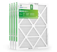 TRIGHTFILTERS MERV 8 Lot de 4 filtres à air plissés pour climatiseur CVC, durables et légers 50,8 x 61 x 2,5 cm