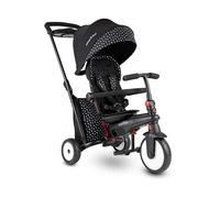 smarTrike STR5 Tricycle Pliable Enfant avec Certification Poussette pour 1,2,3 Ans - Tricycle à Plusieurs Étapes 7 en 1 (Noir et blanc)