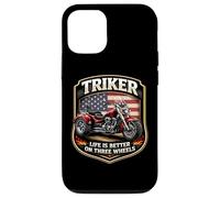 Triker Life is Better on Three Wheels Motorcycle Biker USA Coque pour iPhone 12/12 Pro