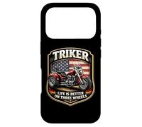 Triker Life is Better on Three Wheels Motorcycle Biker USA Coque pour iPhone 17 Pro