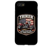Triker Life is Better on Three Wheels Motorcycle Biker USA Coque pour iPhone SE (2020) / 7/8